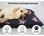 PaWz Dog Calming Bed Cat Pet Washable Removable Cover Cushion Mat Mattress Navy M