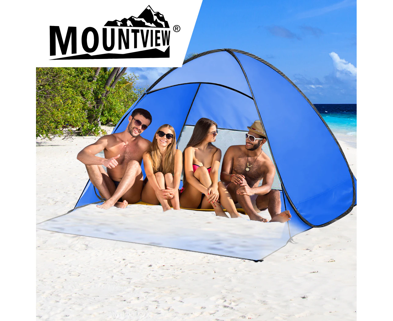 Mountview Pop Up Beach Tent Caming Portable Shelter Shade 4 Person Tents Fish