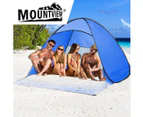 Mountview Pop Up Beach Tent Caming Portable Shelter Shade 4 Person Tents Fish - Blue
