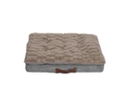 Pawz Dog Calming Bed Warm Soft Plush Comfy Sleeping Memory Foam Mat Khaki XL