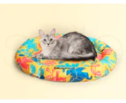 Pawz Pet Cooling Mat Dog Bed Cat Summer Puppy Self-cold Gel Maple leaves-Round L