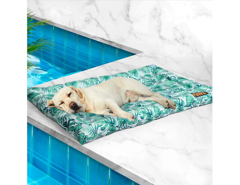 Pawz Dog Cooling Mat Pet Cat Gel Non-Toxic Bed Puppy Self-cool Summer Green 114x74