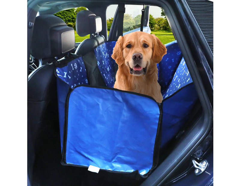 Pawz Pet Back Car Seat Cover Hammock Nonslip Dog Puppy Cat Waterproof Rear Blue