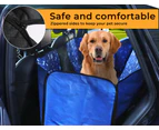 Pawz Pet Back Car Seat Cover Hammock Nonslip Dog Puppy Cat Waterproof Rear Blue