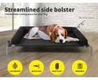 Pawz Elevated Pet Bed Dog Puppy Cat Trampoline Hammock Raised Heavy Duty Black M