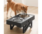 Pawz Elevated Pet Feeder Food Water Double Bowl  Adjustable Height Raised Stand