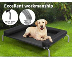 Pawz Elevated Pet Bed Dog Puppy Cat Trampoline Hammock Raised Heavy Duty Black M