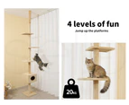 Pawz Cat Tree Scratching Post Scratcher Tower Condo Furniture 248-288cm High