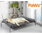 Pawz Elevated Pet Bed Dog Puppy Cat Trampoline Hammock Raised Heavy Duty Grey M
