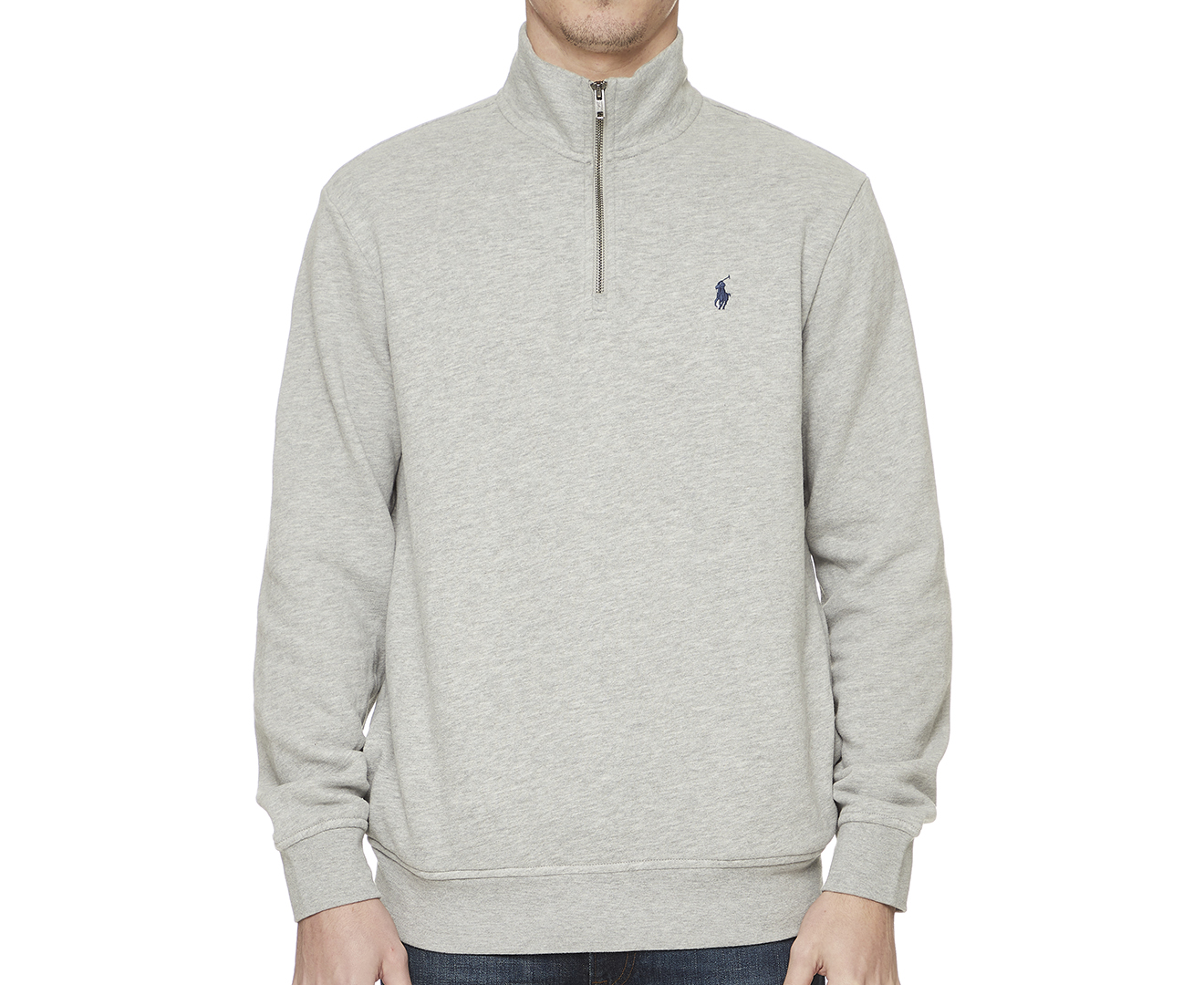 Gray on sale polo sweatshirt