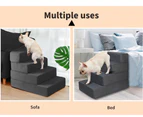 Pawz Pet Stairs 4 Step Ramp Portable Adjustable Climbing Ladder Soft Washable