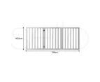 Wooden Pet Gate Dog Fence Retractable Barrier Portable Door 3 Panel White