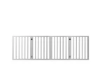 Wooden Pet Gate Dog Fence Retractable Barrier Portable Door 4 Panel White