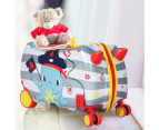 Bopeep Kids Ride On Suitcase Children Travel Luggage Carry Bag Trolley Octopus