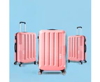 Slimbridge 20"24"28" 3PC Luggage Sets Suitcase Set Travel Carry On TSA Rose Gold