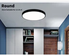 Emitto Ultra-Thin 5CM LED Ceiling Down Light Surface Mount Living Room Black 36W - White,Black