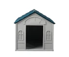 Pawz Dog Kennel Outdoor Indoor Pet Plastic Garden House Weatherproof Outside L - Blue