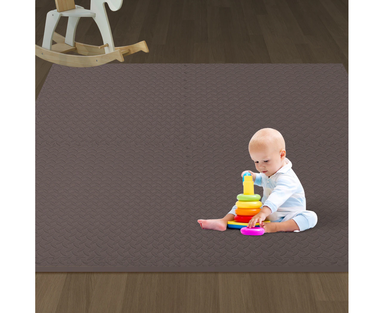 Bopeep EVA Foam Kids Play Mat Floor Kid Crawling Interlocking Home Coffee 60x60