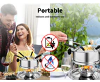 Toque Classic Fondue Set 12pcs Stainless Steel Cheese Chocolate Dipping  6 Forks