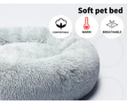 Pawz Pet Bed Cat Dog Donut Nest Calming Kennel Cave Sleeping Light Grey XXXL