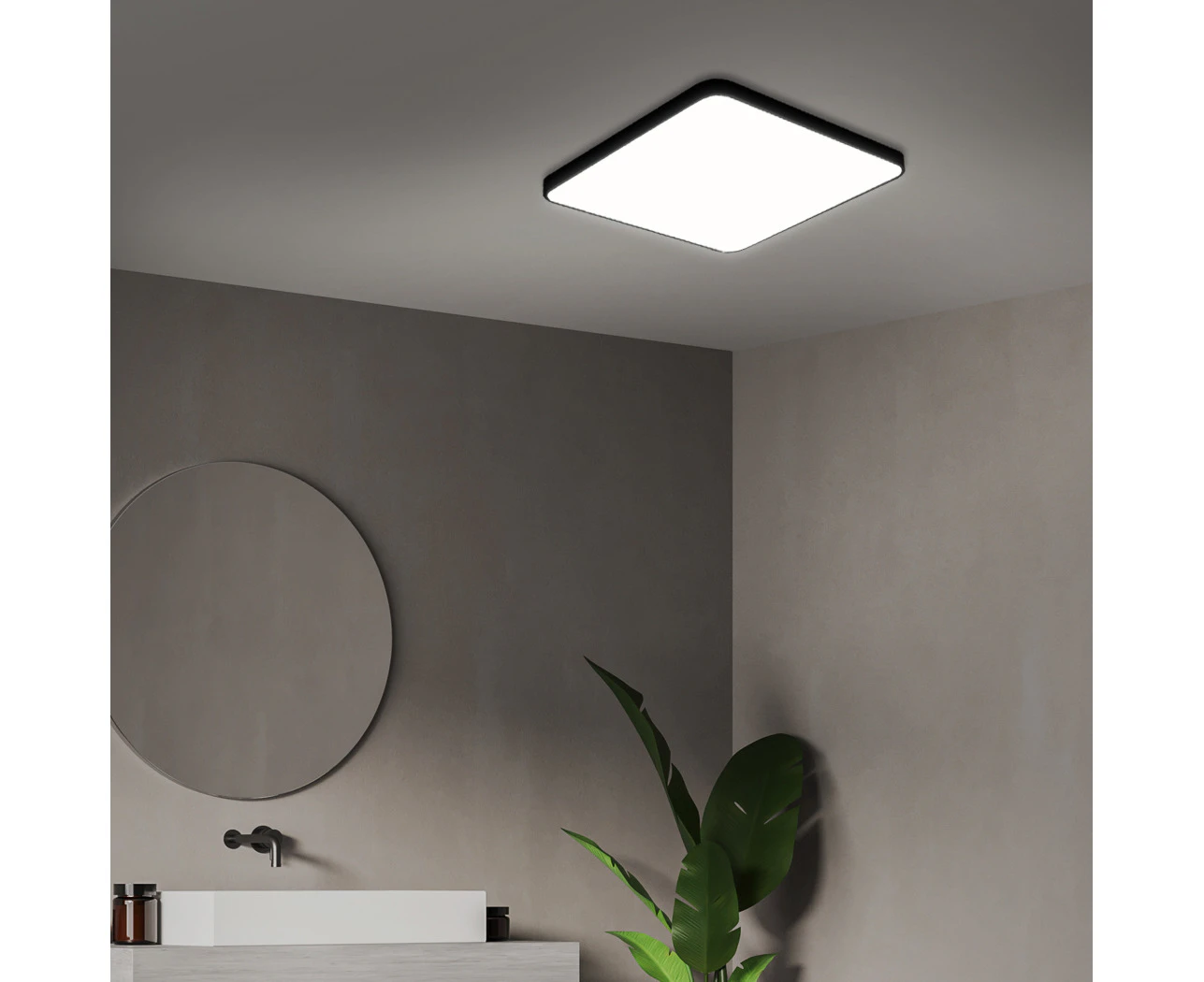 Emitto Ultra-Thin 5CM LED Ceiling Down Light Surface Mount Living Room Black 27W