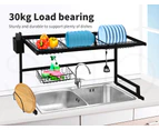 Toque Dish Drying Rack Over Sink Steel Black Plate Dish Drainer Organizer 2 Tier