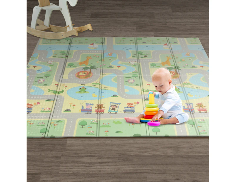 Bopeep Kids Play Mat Baby Crawling Pad Floor Foldable XPE Foam Non-slip Star