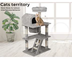 Pawz Cat Tree Scratching Post Scratcher Tower Condo House Furniture Grey 110cm - Grey
