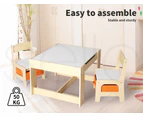 Bopeep Kids Table and Chair Set Storage Box Toys Play Activity Desk Wooden Study