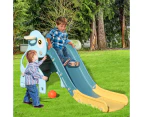 Bopeep Kids Slide 135cm Long Basketball Hoop Ring Activity Center Toddlers Play