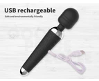 Urway Clitoral Stimulator Wand Vibrator Rechargeable Dildo Female Sex Toy Black