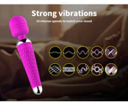 10 Speed Rechargeable Dildo Wand Vibrator Clit Stimulator AV Sex Adult Toy