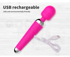Urway Clitoral Stimulator Wand Vibrator Rechargeable Dildo Female Sex Toy Pink - Pink