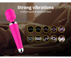 Urway Clitoral Stimulator Wand Vibrator Rechargeable Dildo Female Sex Toy Pink - Pink