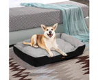 Pawz Pet Bed Dog Cat Calming Beds Warm Soft Plush Washable Cushion Black L - Model F-Black-L