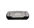 Pawz Pet Bed Dog Cat Calming Beds Warm Soft Plush Washable Cushion Black M