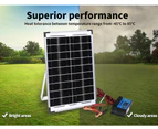 12V 10W Solar Panel Kit Mono Backup for Caravan Car Battery Charging Controller