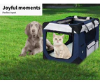 Pawz Pet Soft Crate Dog Cat Travel Carrier Puppy Kennel Folding Portable Blue XXL