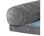 Pawz Pet Dog Bed Sofa Cover Soft Warm Plush Velvet L - Grey,Blue,Brown