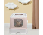 Pawz Cat Litter Box Fully Enclosed Kitty Toilet Trapping Odor Control Basin Coffee