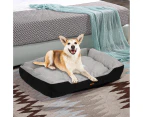 Pawz Pet Bed Dog Beds Bedding Mat Cushion Mattress Soft Pad Pads Mats Black L - Black,Blue