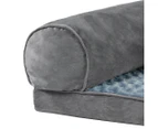 Pawz Pet Dog Bed Sofa Cover Soft Warm Plush Velvet M - Grey,Blue,Brown
