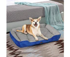 Pawz Pet Bed Dog Cat Calming Beds Warm Soft Plush Washable Cushion Navy L