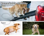 Pawz Dog Ramp Pet Car SUV Travel Stair Step Foldable Lightweight Reflective Stripe - Black,Grey