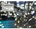 Solar Powered 25M Fairy String Lights Outdoor Garden Party Wedding Xmas AU - Warm White/Cool White/ Multi-coloured