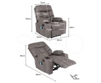 Levede Electric Massage Chair 8-point Recliner Heated Armchair Leathaire Lounge