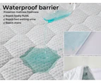 Dreamz Mattress Protector Topper Bamboo Pillowtop Waterproof Cover Queen - White - Bamboo Pillow Top