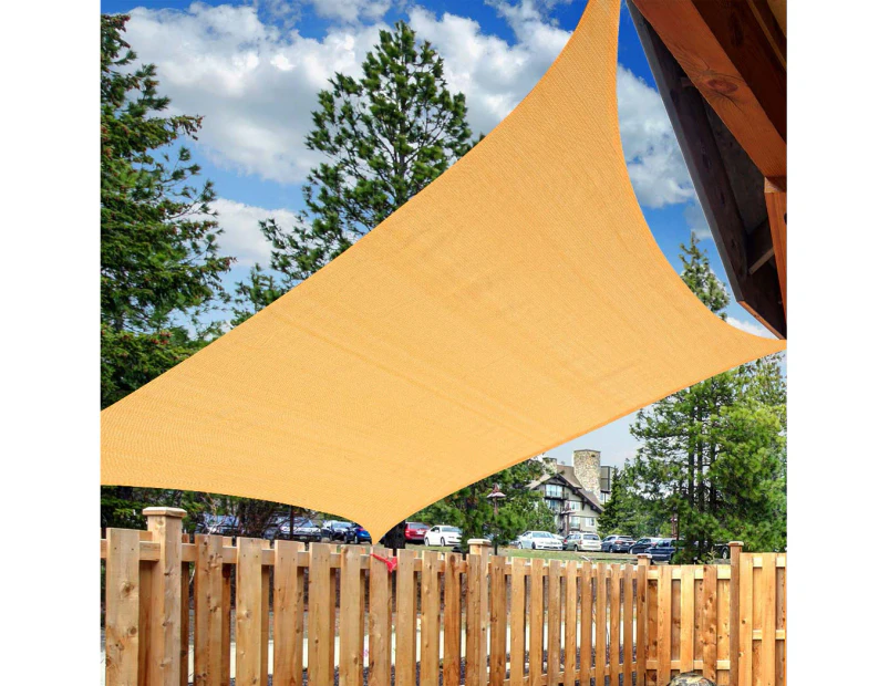 Mountview Sun Shade Sail Cloth Canopy Rectangle Outdoor Awning Cover Beige 3x3M