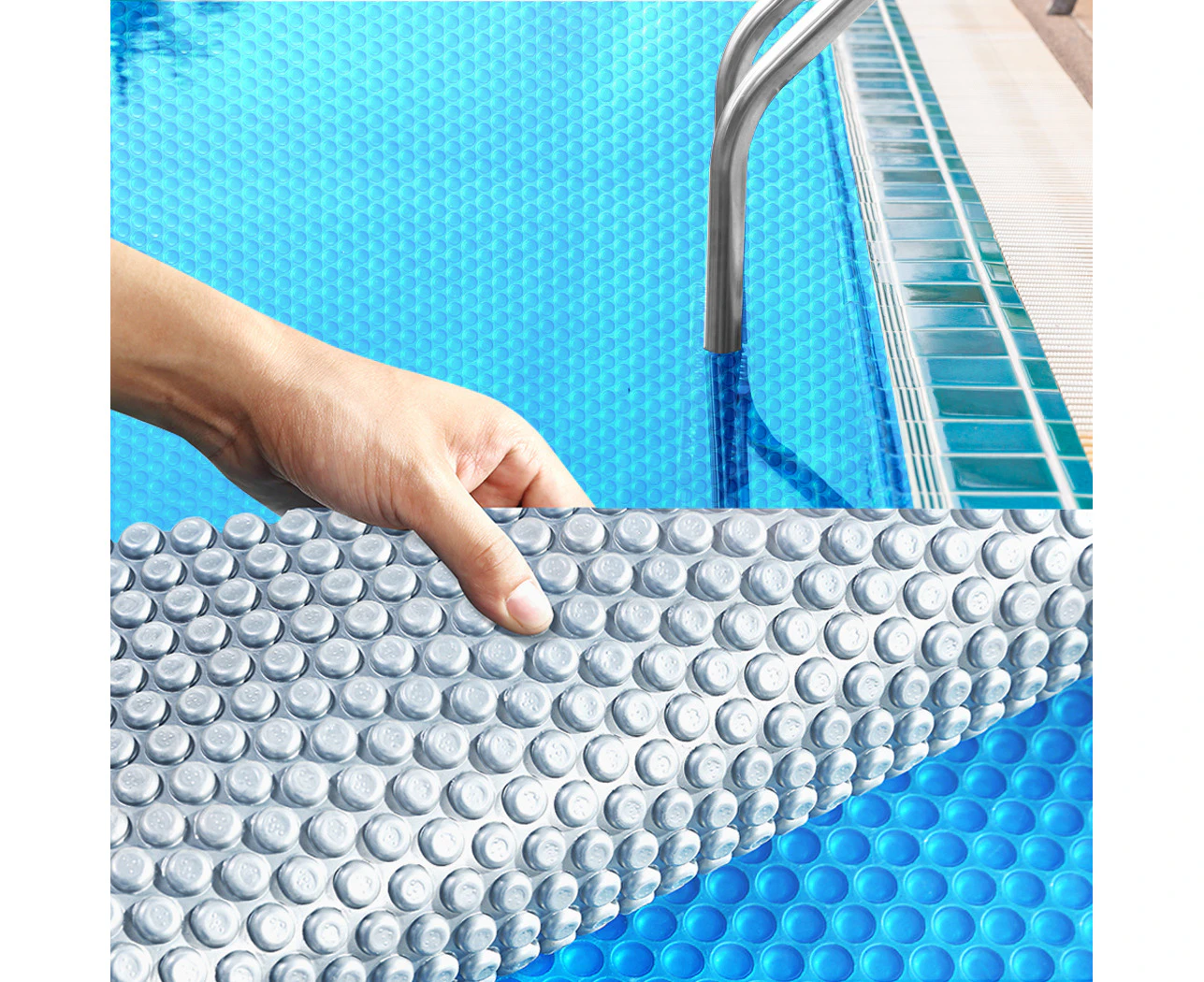 Solar Swimming Pool Cover 400 Micron Outdoor Bubble Blanket Heater Size 11 X 4M