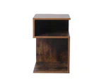 Levede 2x Bedside Tables Wood Side End Table Nightstand Storage Cabinet Bedroom - Brown